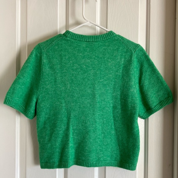H&M Green Crew Neck Sweater Soft Knit Casual - Picture 2 of 5
